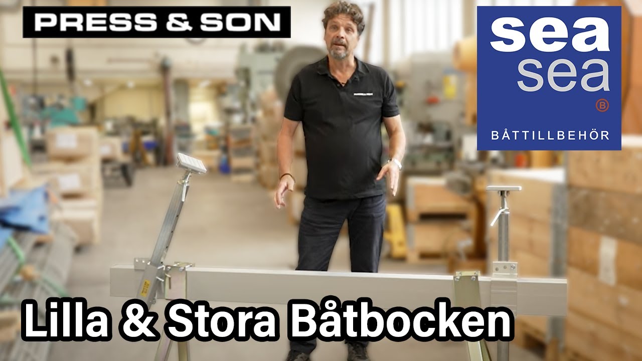 Press & Son Båtbockar för motorbåtar - YouTube