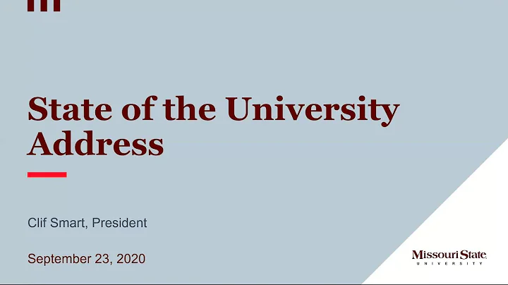 2020 State of the University Address