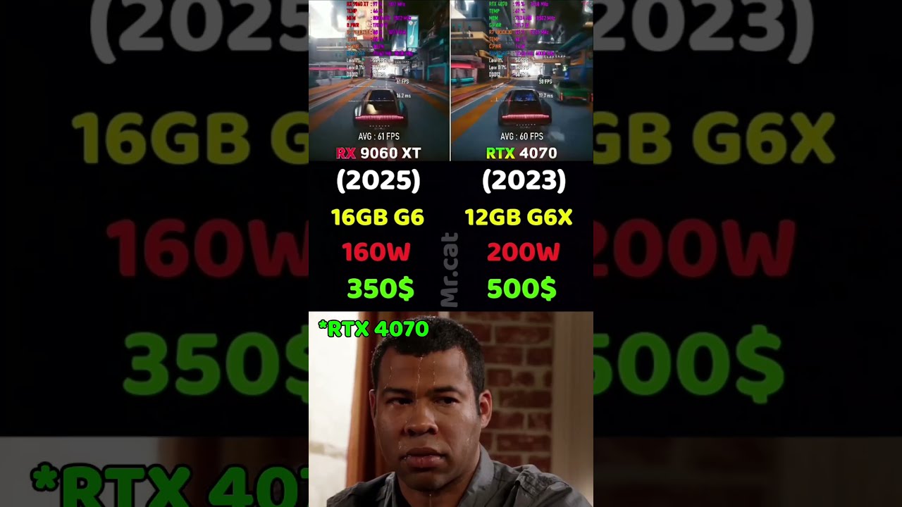 RTX 4070 VS RX 9060 XT Pc Pcgaming Pcgames Shorts Gaming Gpu Graphicscard