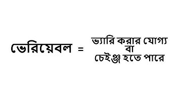 ভেরিয়েবল কি জিনিস What is Variable (হাবলুদের জন্য প্রোগ্রামিংবই)