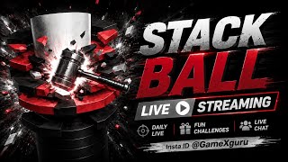 🔴 LIVE STACK BALL 3D GAMEPLAY |  2.1K+ LEVEL CHALLENGE 🔥 | HIGH SCORE | SATISFYING GAME | GameXguru screenshot 5