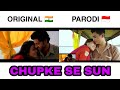 Parodi India Chupke Se Sun ||Vina Fan|| Lyric + Terjemahan (Original vs Parodi)