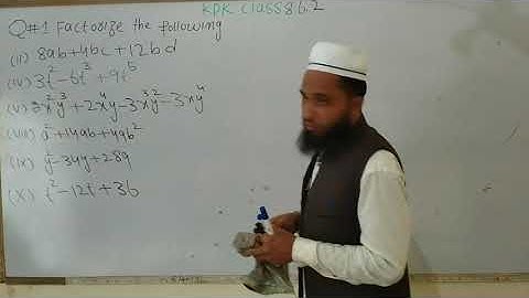 lecture#44||ch#6||KPK CLASS 8th maths||exercise#6.2||question#1||factorize ||by easy maths tutorial