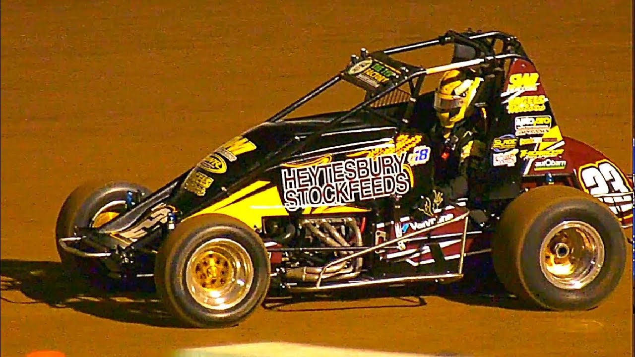Peter Merrett Racing Wingless Sprints B-Main 1# Peter Merrett Trophy Simpson Speedway 7-4 ...