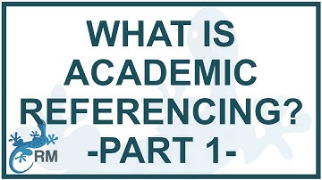 What is academic referencing | Part 1