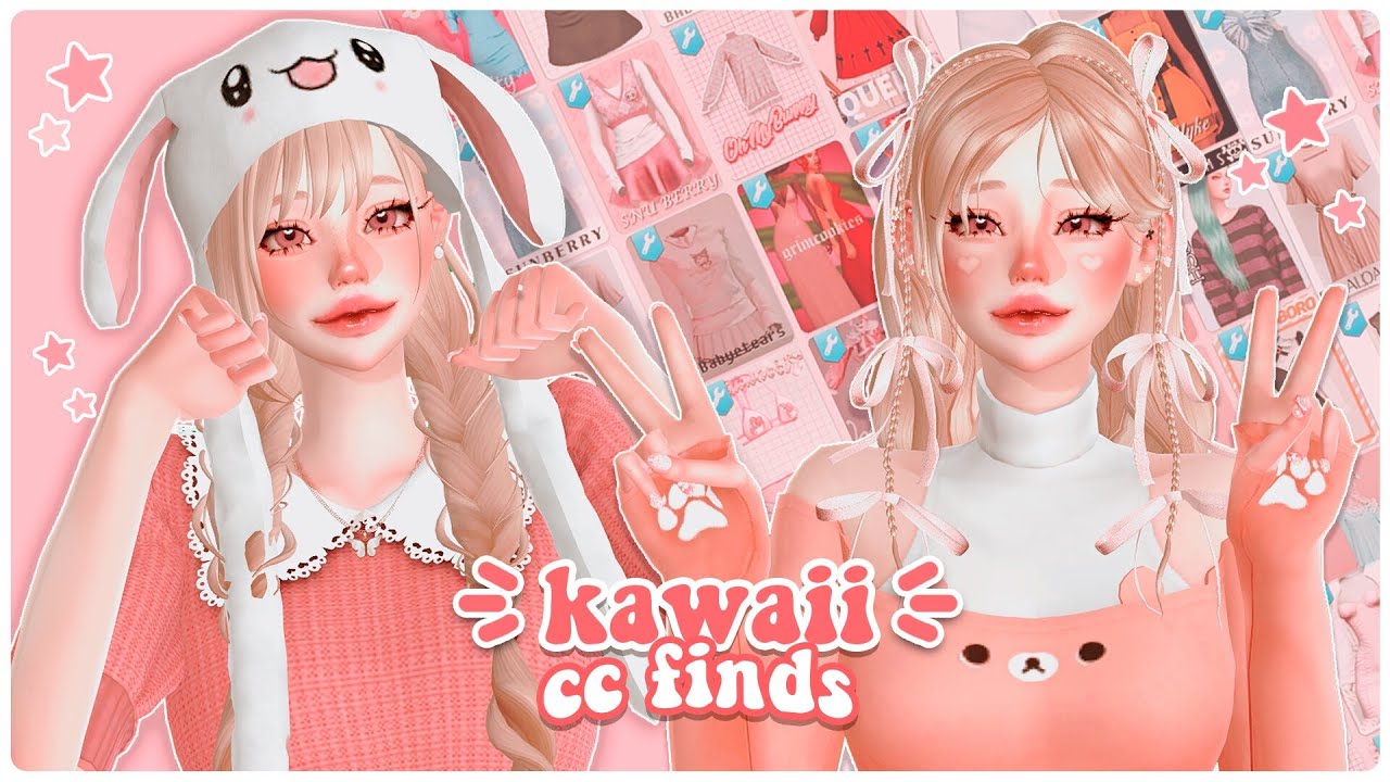 🎀 190 Kawaii Cc Finds┊los Sims 4 Contenido Personalizado Haul┊cc