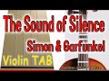 The Sound of Silence - Simon & Garfunkel - Violin - Play Along Tab Tutorial