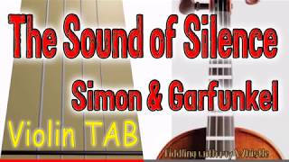 The Sound of Silence - Simon & Garfunkel - Violin - Play Along Tab Tutorial chords