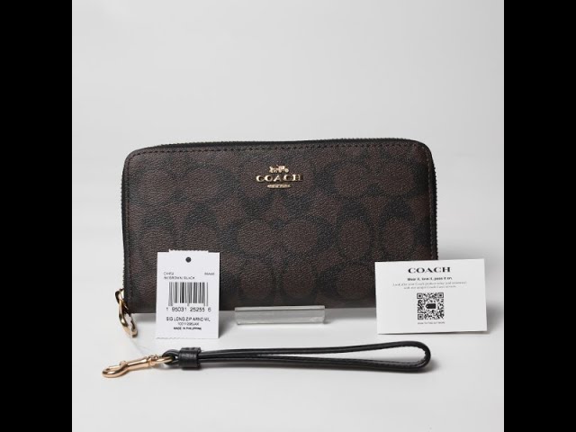 COACH LONG ZIP AROUND Signature Canvas WALLET コーチ ロング ジップ アラウンド ウォレット 長財布  C4452 IMAA8 アウトレット