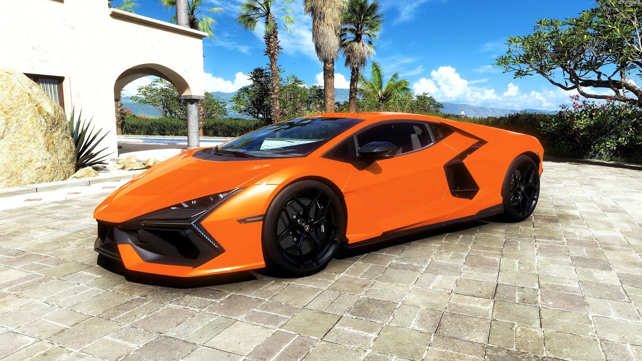 Forza Horizon 5 . Lamborghini Revuelto 2024 . Car Show Speed Jump Crash Test Drive .