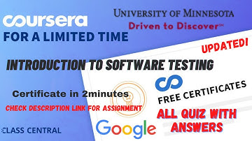Introduction to Software Testing,(week-1-4) All Quiz Answers.#course #sap #mr #quiz #courseraforfree