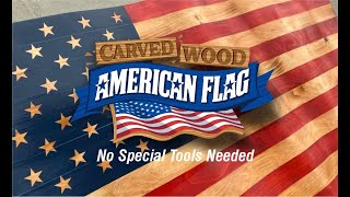Easy DIY Carved Wood Waving American Flag | Perfect for Patriotic Decor!
