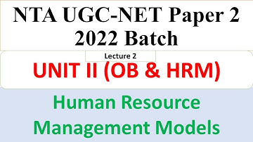 Management Paper 2  - Human Resource Management - Lecture Series - UGC NTA NET - Dr Triptii