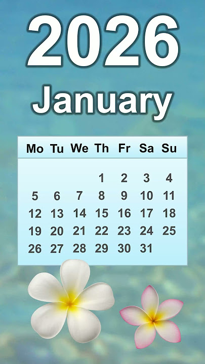 January 2026 Calendar