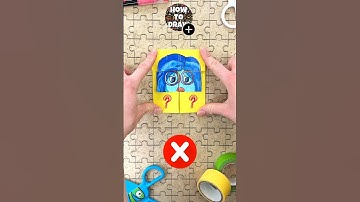 Try to Solve Paper Craft Impossible Puzzle with Cute Sadness by Inside Out #sadness #insideout #diy