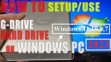 How To Setup G-DRIVE External Hard Drive Won