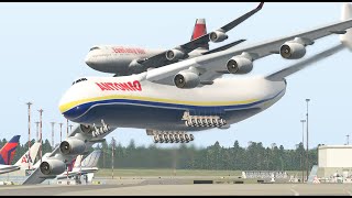 Giant Boeing 747 Being Carried By Another Super Giant Airplane | X-Plane 11