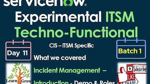 ITSM Batch 1 | Day 11 | Incident Management - Demo - & Roles #Shorts #Short