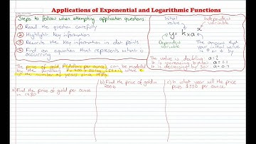 5H - Applications of exponential and logarithmic functions (Part 1)