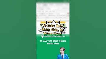 Tô màu theo dòng chẵn lẻ trong Excel siêu hay - Sách Tin học Thầy Vinh #shorts