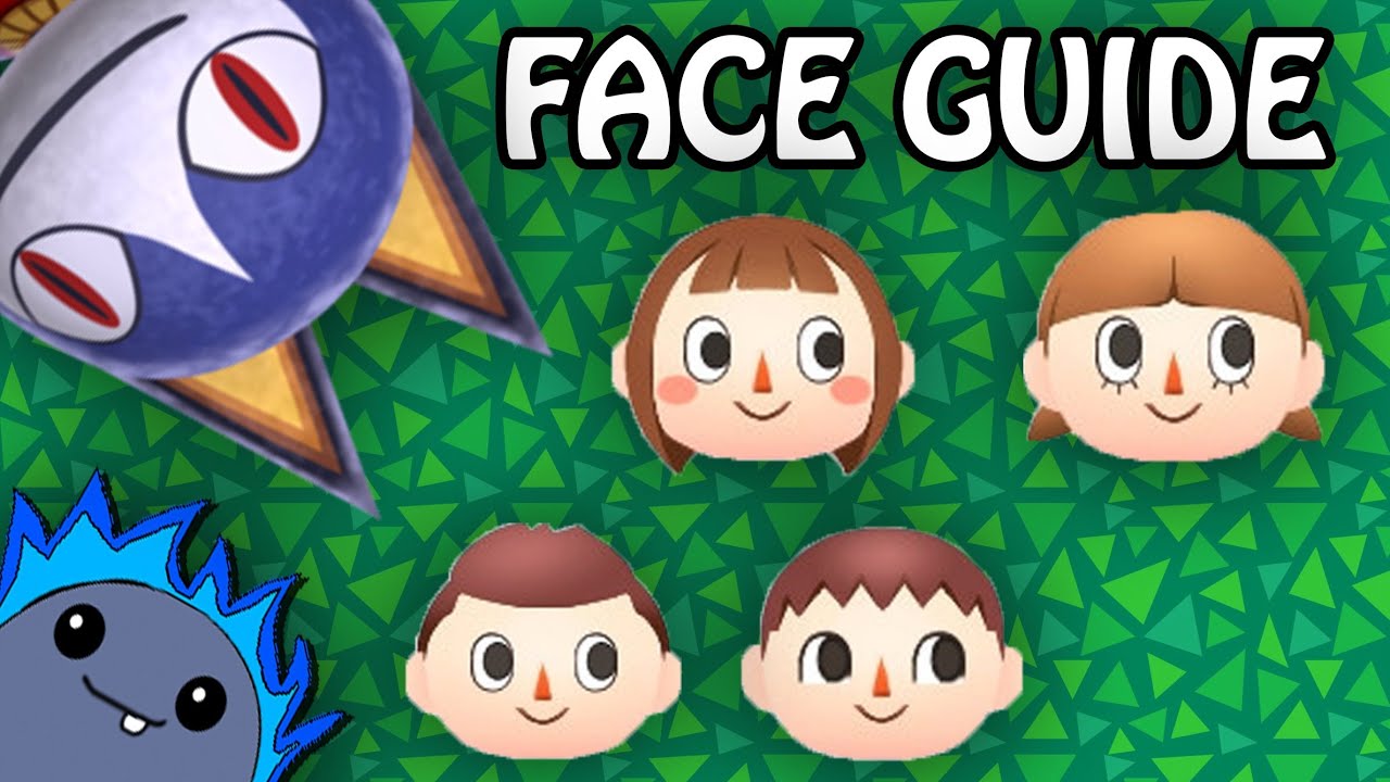 COMPLETE FACE GUIDE - Animal Crossing: New Leaf - YouTube