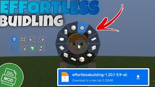 😁EFFORTLESS BUILDING MOD🌟! | FOR POJAVLAUNCHER/JAVA EDITION🔥 • MEDIAFIRE LINK💯 screenshot 2
