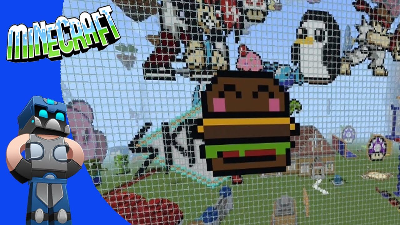 Como hacer una hamburguesa pixel art en minecraft - YouTube