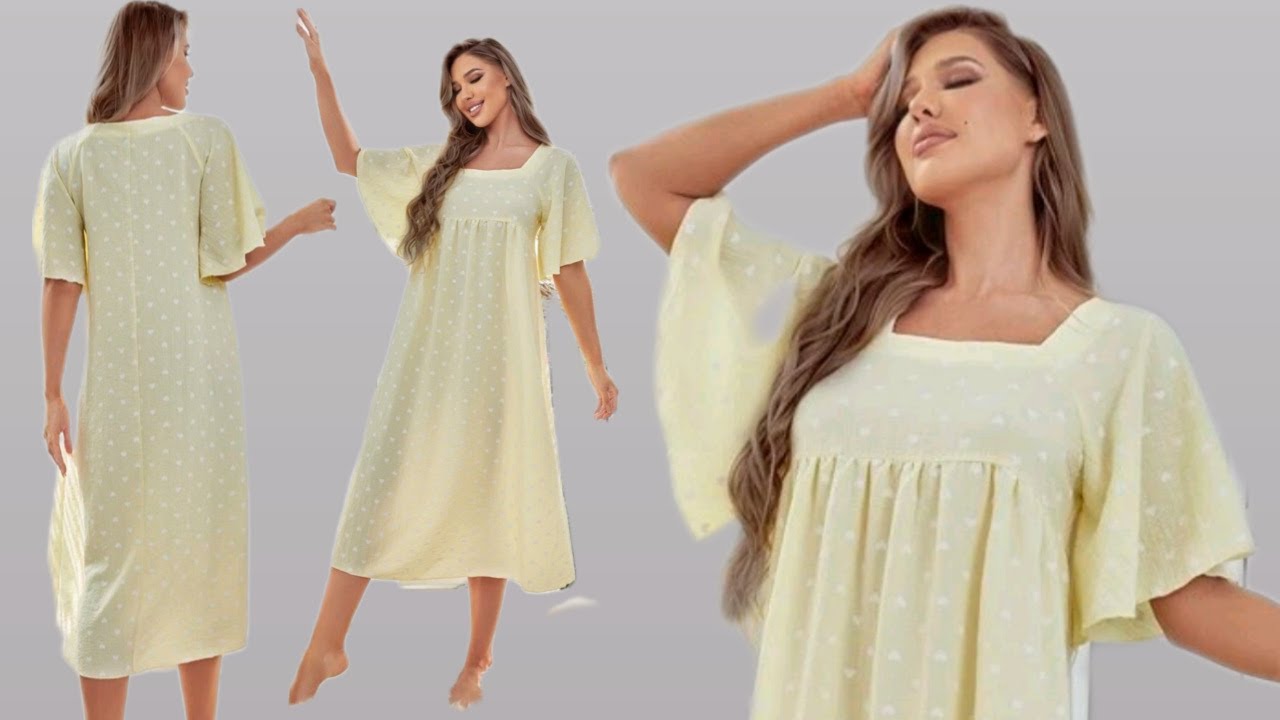 #ملابس#بيتى#SHEIN#فستان حريمى  بيتى منتهى الجمال وبطريقة سهلة جدا