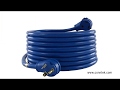 Conntek 14361 30 Amp 125V TT-30 RV / Generator Blue Extension Cord