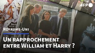 Devant Buckingham, des Britanniques espèrent un rapprochement entre William et Harry | AFP