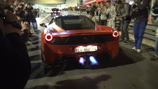 In monaco i have recorded this 458 and superleggera from swiss taking
over the streets. has a straight pipe exhaust which is super loud
spits fla...