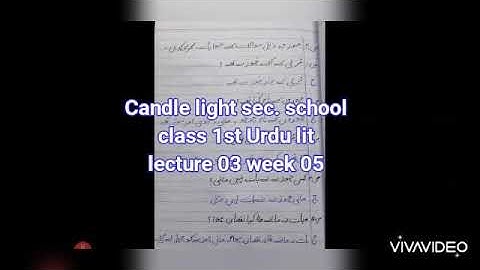 Class 1 Urdu lit Lecture#3 week#5