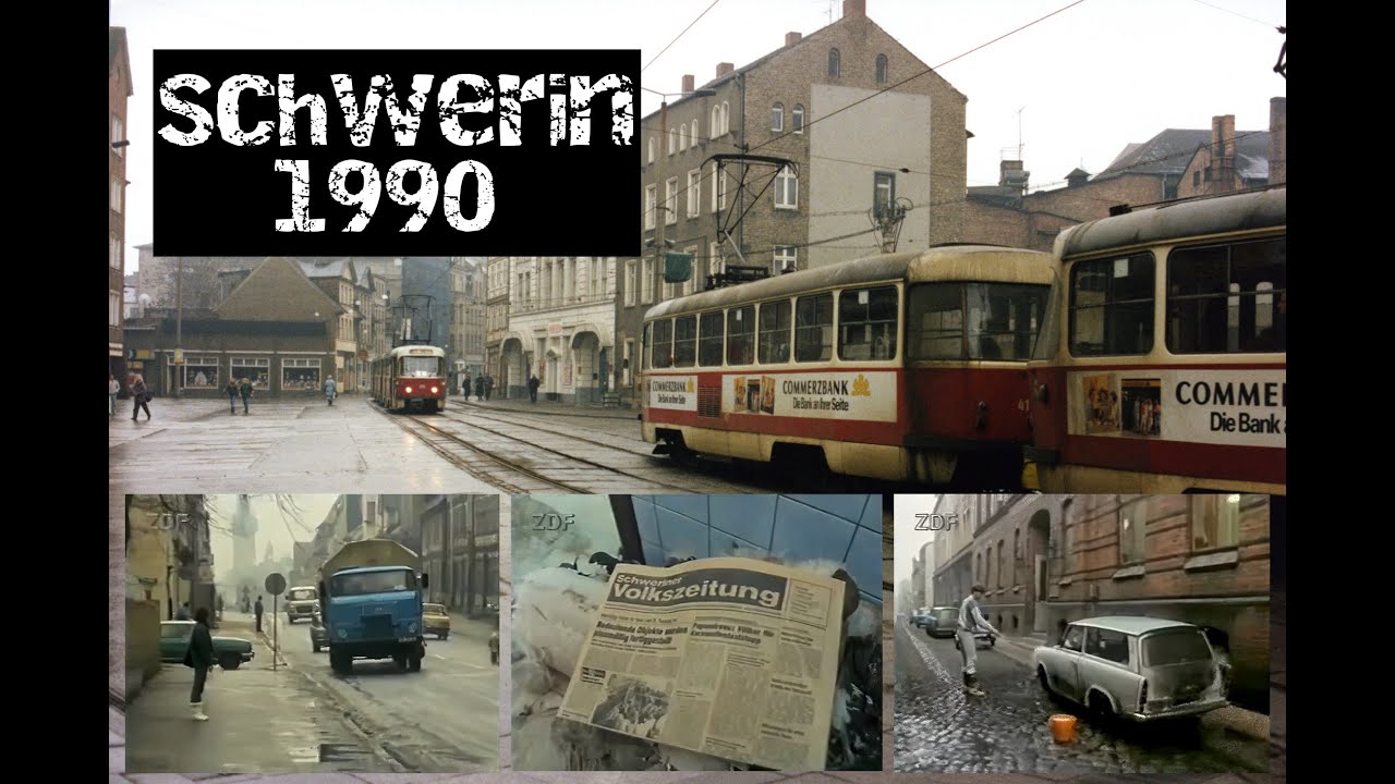 Schwerin 1990: Ein Neuanfang zwischen Trümmern und Träumen (HD AI Upscale)