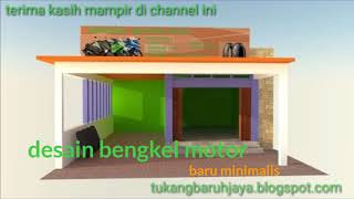 Desain bengkel motor minimalis