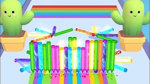 The Giant color pencil race create a cool painting gameplay can we go noob vs pro vs hacker lankybox