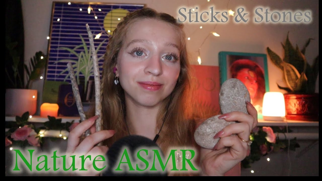 Nature ASMR, Sticks & Stones (Tapping & Brushing) - YouTube