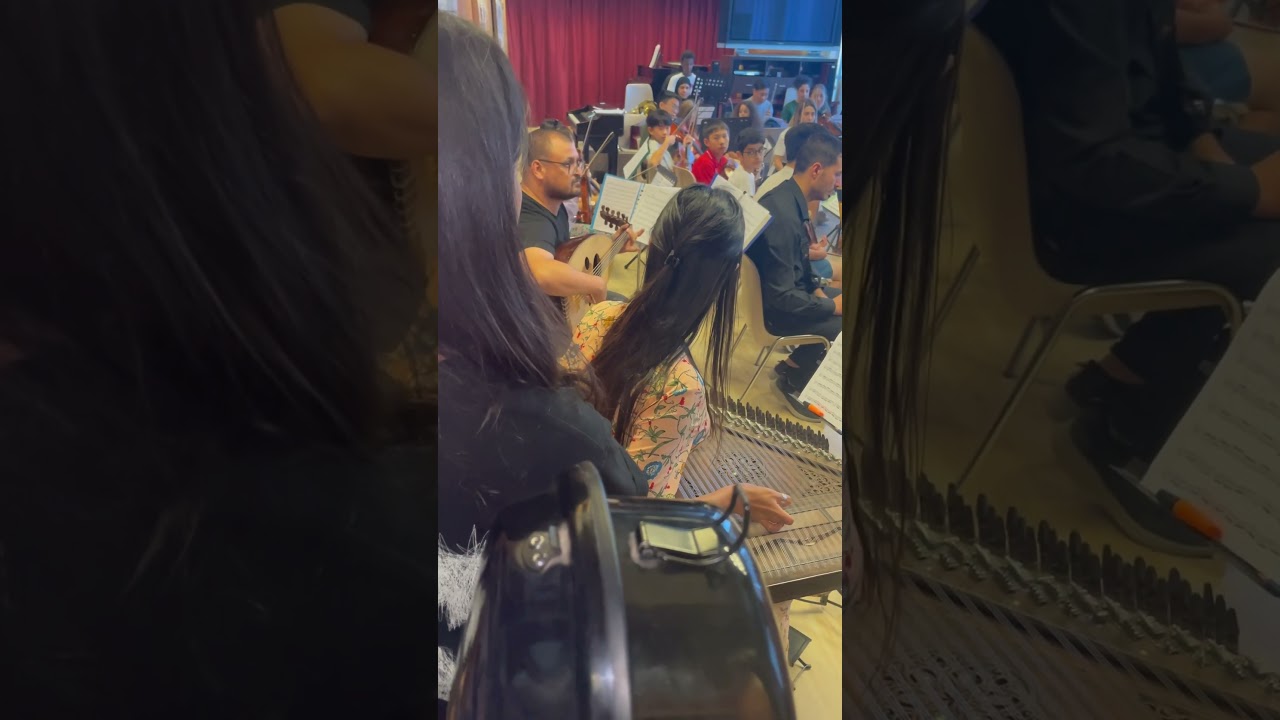 Rehearsing with the Emirate Youth Symphony Orchestra 