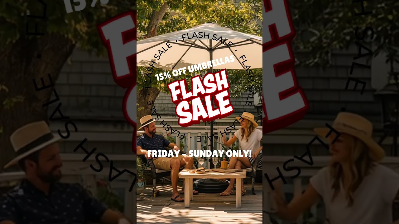 FLASH SALE!!! 15% Off Umbrellas