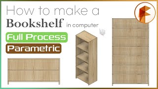 Fusion 360 | How to make a Bookshelf in computer | 3D Modeling | 책꽂이 모델링