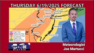 ⚠️ Tornado, damaging winds threaten on hot day | Thursday, 6/19/2025 NJ Weather Forecast