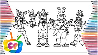 Five Nights at Freddy's New Coloring Pages/ How To Color All Main Characters from FNAF / NCS Music Five Nights at Freddy's New Coloring Pages/ How To Color All Main Characters from FNAF / NCS Music