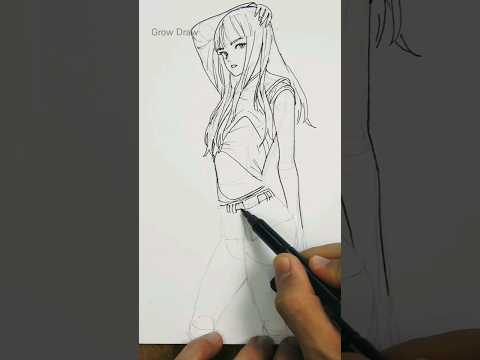 Pencil drawing✨Blackpink Lisa ✨ Figure drawing✏️ #Shorts#Drawing#Lalisa