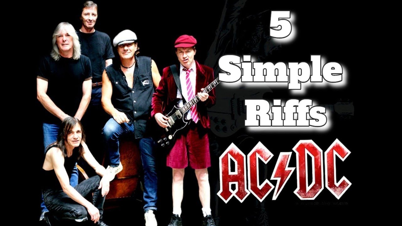 AC/DC | 5 Simple Riffs for Beginner Guitar | Steve Stine Guitar Lesson ...