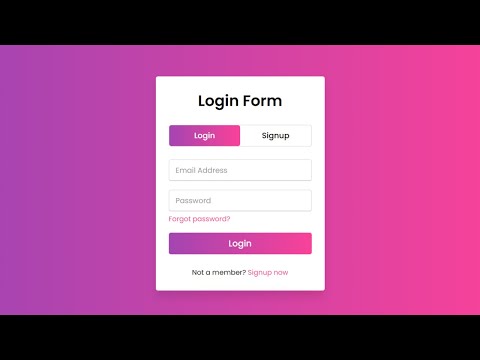 Animated Login and Registration Form in HTML CSS & JavaScript