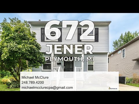 672 Jener Place, Plymouth, MI home video tour