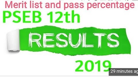 10+2  pseb result 2019 merit list and pass percentage out
