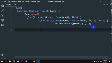 How to find the first non repeated character in a string in PHP