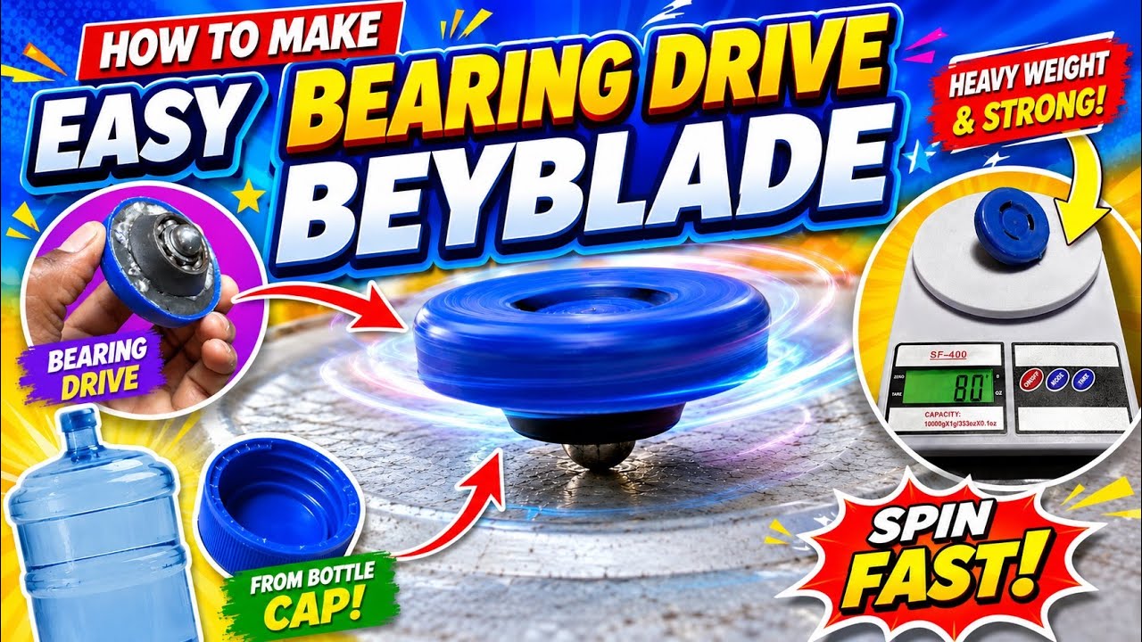 How to Make Bottle Cap Beyblade Bearing Drive Beyblade Making (in2026 ...