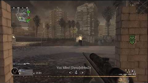 Xbox360 - Cod4 - Across Map NO SCOPE on Search 