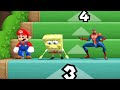 Mario Party 9 Step it Up - Mario Vs Spongebob Vs Super Man Vs Spider Man (Master Cpu)